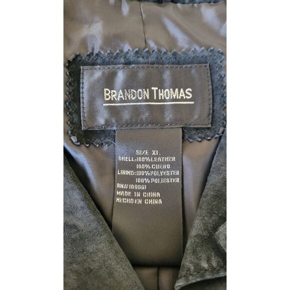 Brandon Thomas Black Leather Jacket - Picture 3 of 3